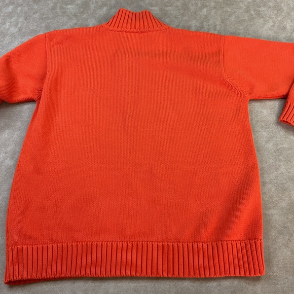 Vintage Lauren Ralph Lauren Sweater Knit 1/4 Zip Pullover Crown Logo Women Sz M - Picture 6 of 10